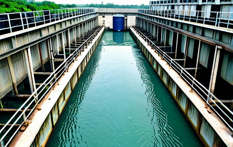 기후 변화와 환경공학의 역할 - **Prompt:** A bustling Dhaka street scene, but with visibly cleaner air due to modern filtration sys...