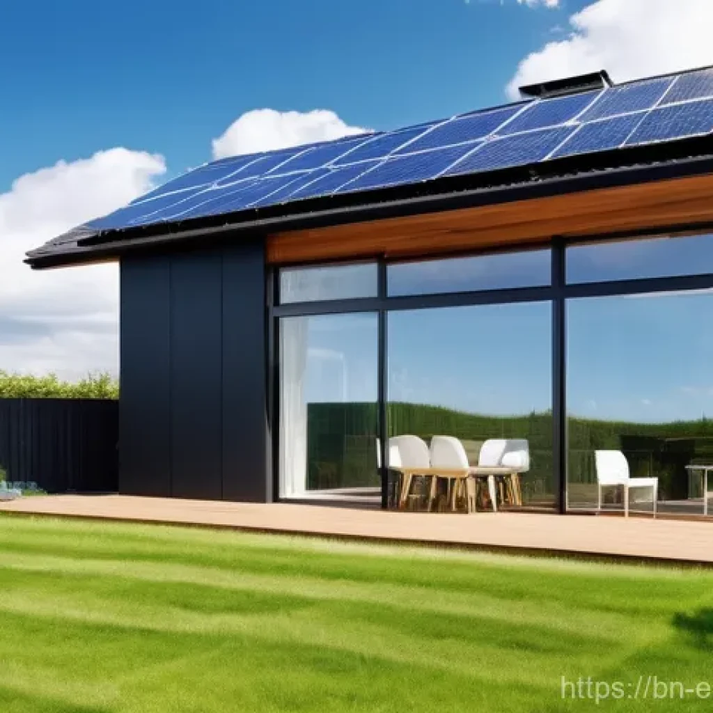 기후 변화 대응을 위한 기술 개발 - **Prompt 1: Sustainable Home with Rooftop Solar Panels**
    A bright, sunny afternoon scene featuri...