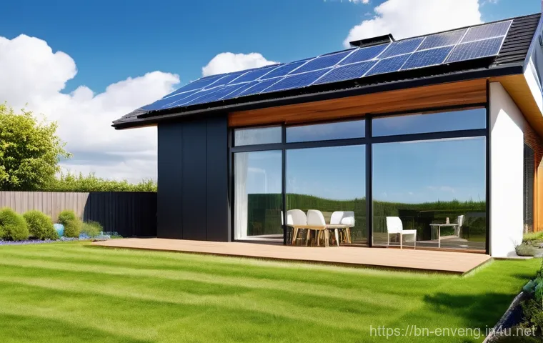 기후 변화 대응을 위한 기술 개발 - **Prompt 1: Sustainable Home with Rooftop Solar Panels**
    A bright, sunny afternoon scene featuri...