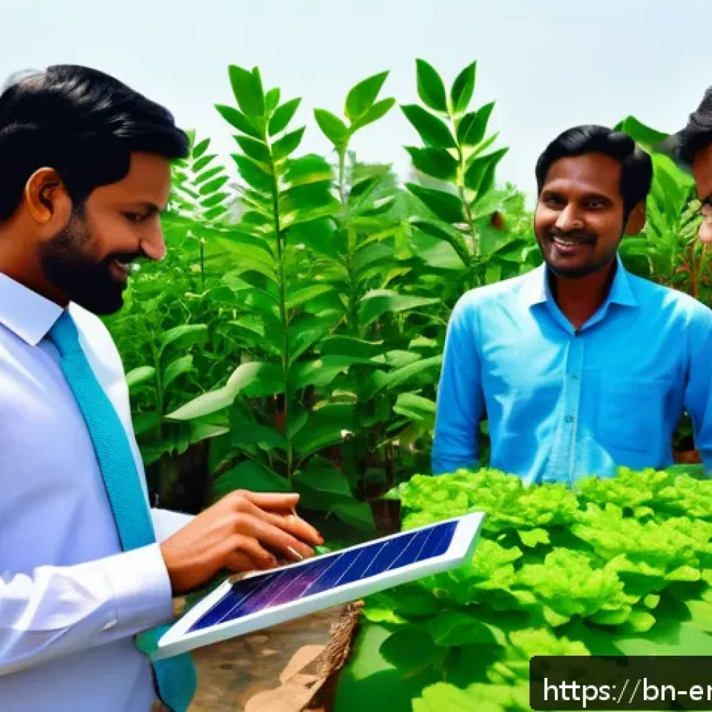 탄소 배출 권 거래 시스템 - A vibrant urban rooftop garden in Bangladesh showcasing solar panels alongside lush greenery, with a...